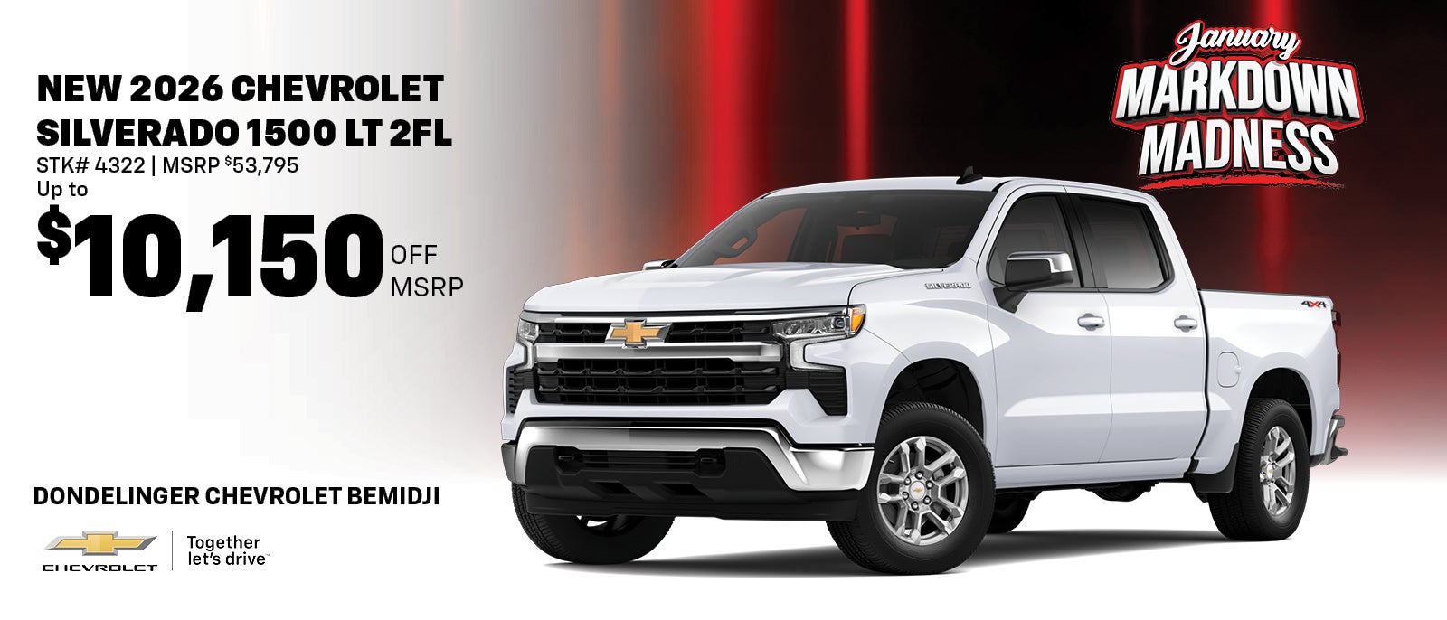 New 2026 Chevrolet Silverado 1500 LT 2FL