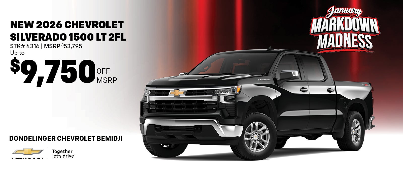 New 2026 Chevrolet Silverado 1500 LT 2FL